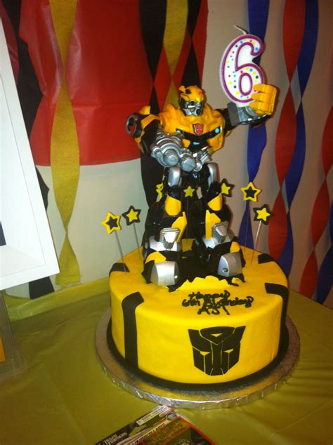 Awesome Bumblebee Transformer Cake Made For My Little Boys 6th