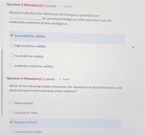 Q 5 8 Research Indicates That Infant Tests Of Chegg