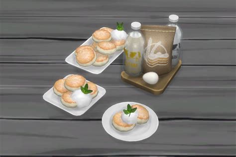 Soufflé Pancakes · Sims 4 Food Cc