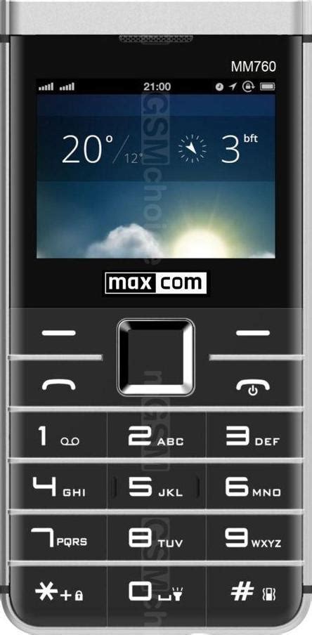 Porównanie rozmiarów telefonów MaxCom Comfort MM760 mGSM pl