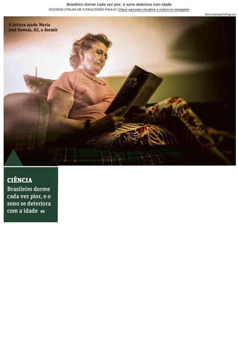 Pdf Brasileiro Dorme Cada Vez Pior E Sono Deteriora Idade