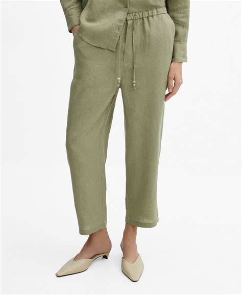 mango womens  linen pants macys