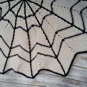 Spider Web Blanket Crochet Pattern, Halloween Blanket Crochet Pattern ...