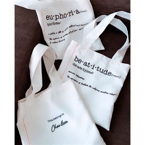 Jual Euphoria Tote Bag Custom Name Graduation Gift Kado Wisuda