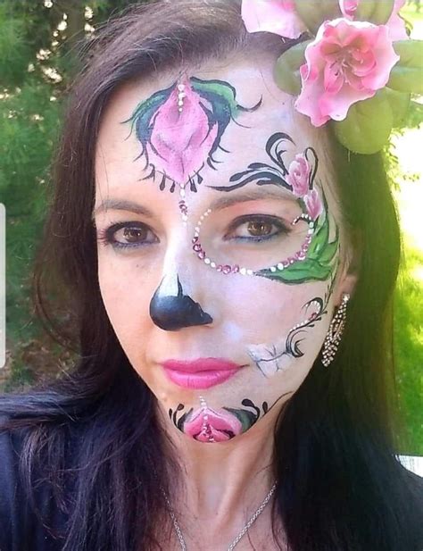 Day Of The Dead Face Painting Design By Andrea Ka Get Your Face