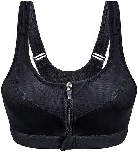 Yunyoud Damen 3 5pc Sport Bh Mit Reißverschluss Vorne Starker Halt