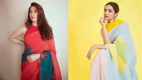 Fashion Battle Deepika Padukone In Blue Or Tamannaah Bhatia In Red