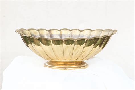 Scalloped Brass Bowl Brass Fruit Bowl Vintage Brass Bowl Etsy