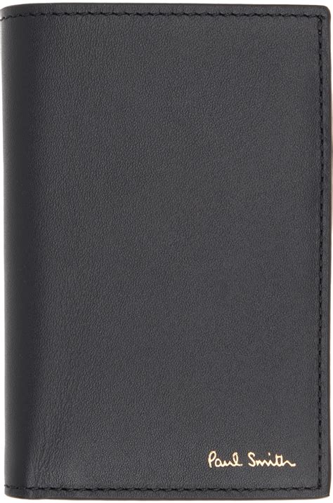 Paul Smith Black Signature Stripe Interior Card Wallet Paul Smith