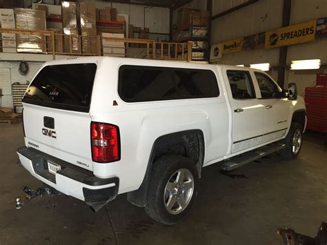 White Gmc Sierra Denali With Leer Truck Cap Installed At Cpw Truck