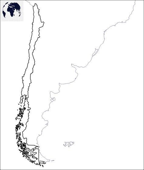 Outline Map Of Chile