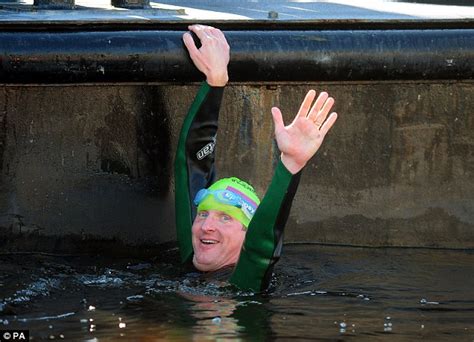 Henry Winter Completes River Tyne Swim After Losing Bet Daily Mail Online