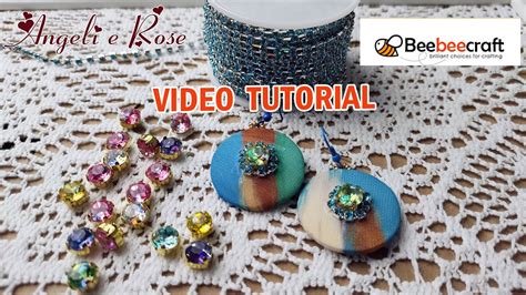 Diy Orecchini Tessili Con Strass Beebeecraft Youtube