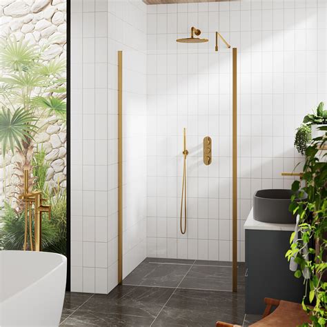 Hudson Reed 700mm Outer Framed Wetroom Screen With Support Bar