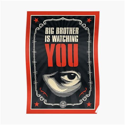 Big Brother Is Watching You Poster Poster By Abstract Mann Redbubble