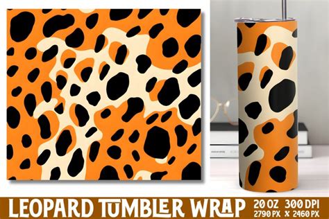 Leopard Print Tumbler Wrap Sublimation