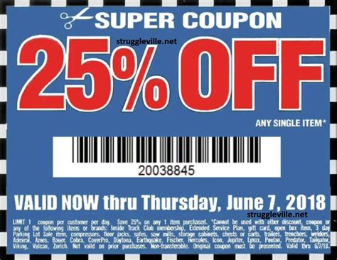 Harbor Freight 25 Off Coupon Valid Through 6718