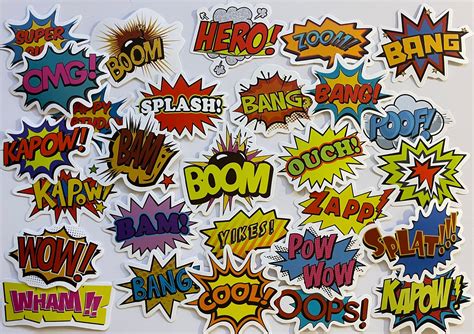 28 Comic Book Stickers Vinyl Sticker Pack Etsy