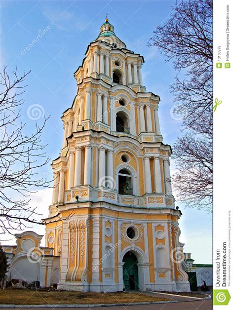 Baroque Bell Towers From Church With Whitewashed Wall Royalty Free