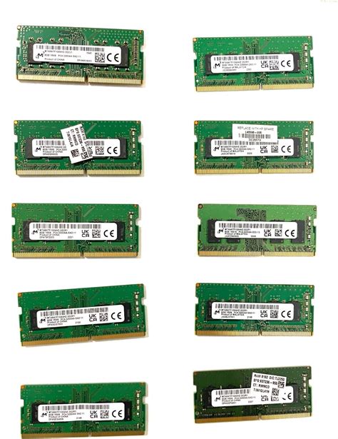 Lot Of Micron Gb Pc Ddr Sodimm Laptop Memory Mta Atf G Hz