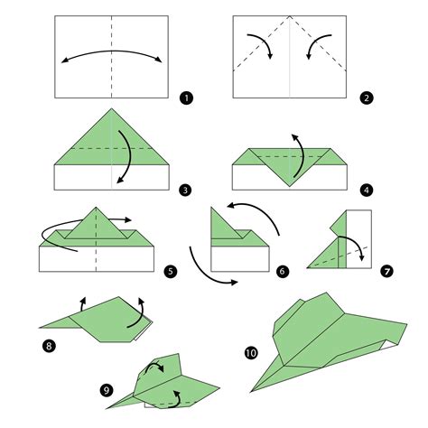 Cómo hacer un avión de papel que vuele mucho tiempo 10 plantillas