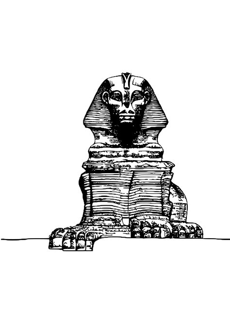 Sphinx Coloring Page · Creative Fabrica