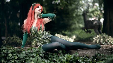 Wallpaper Trees Forest Leaves Women Outdoors Redhead Cosplay