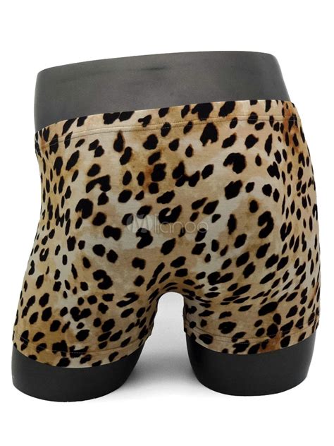 Lingerie For Men Leopard Print Comfy Boxer Brief Underwear