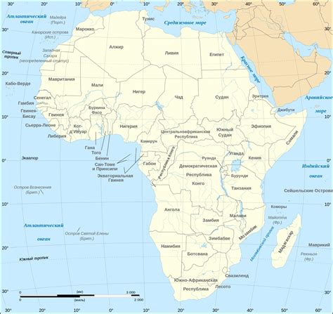 Страны Африки: карта и таблица с названиями государств и столиц континента
