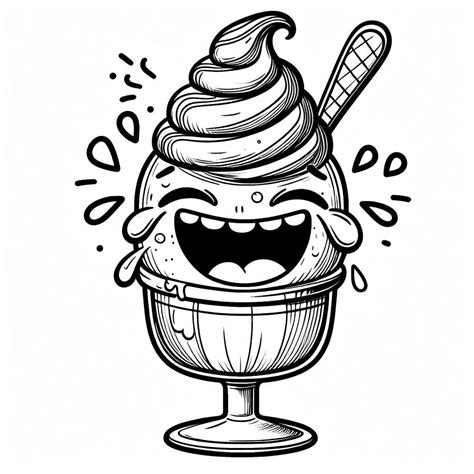 80 Ice Cream Cup Coloring Pages Etsy