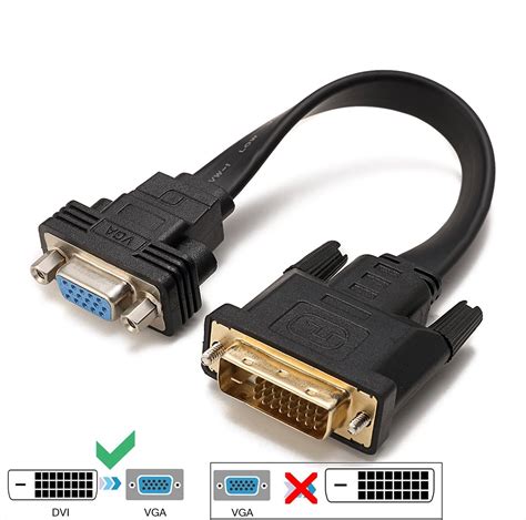 YIWENTEC Active DVI D Dual Link 24 1 mâle vers VGA Femâle M F Flat