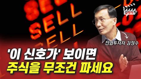 월 1억 버는 전업투자자의 주식투자 매도 타이밍 김정수 Youtube