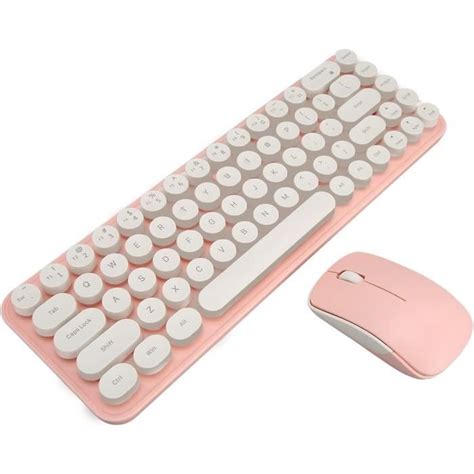 R Tro Compact Touches Combo Clavier Souris Sans Fil Ensemble