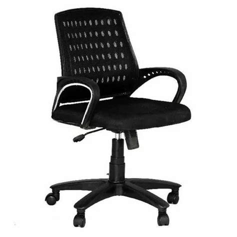 Mid Back Workstation Office Chair Fixed Arm Black At Rs 2000 In Indore