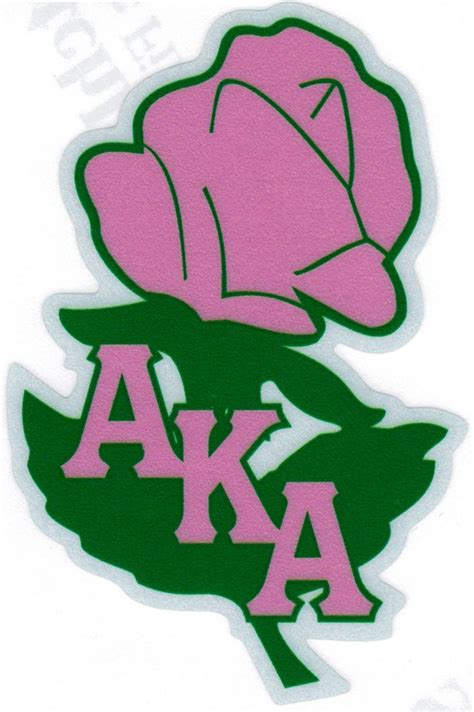 Alpha Kappa Alpha Rose Flower Reflective Symbol Decal Sticker [Pink ...