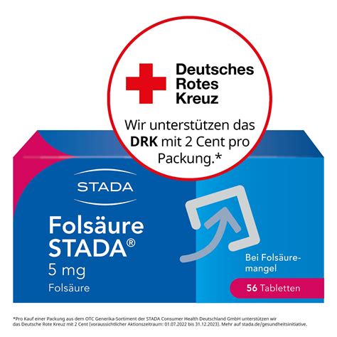 Folsäure STADA 5 mg Tabletten Vitaminpräparat zur Behandlung von