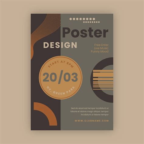 Modelo De Cartaz De Cores Suaves De Design Plano Vetor Gr Tis