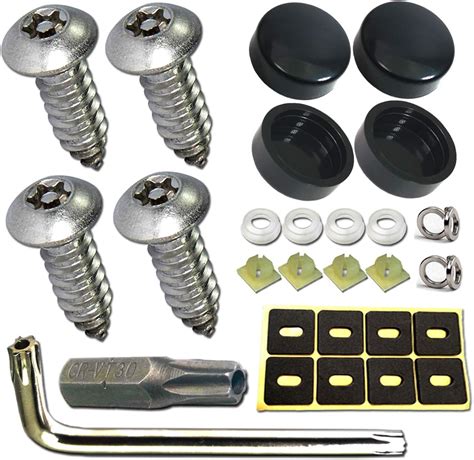 Amazon Aootf Stainless Steel License Plate Screws Pc Star Anti