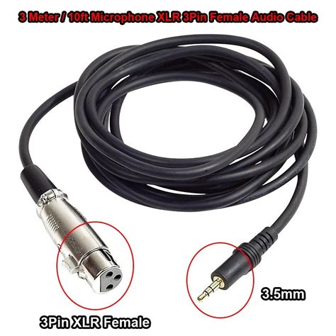 M Feet Condenser Microphone Cable Xlr Pin Female To Mm