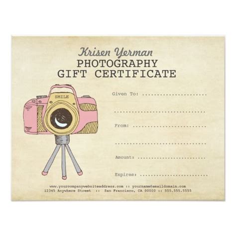 Free photography gift certificate printable template word - sqlgasm