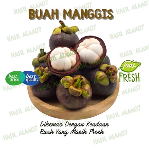 Jual Buah Manggis Segar Manis 1kg Shopee Indonesia