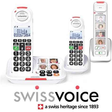 Pack T L Phones Sans Fil Senior Avec R Pondeur Swissvoice Xtra