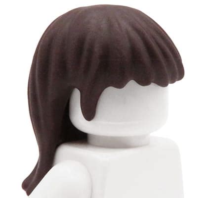 Lego Friends Minifigure Hair Dark Brown Long Straight Extra Extra