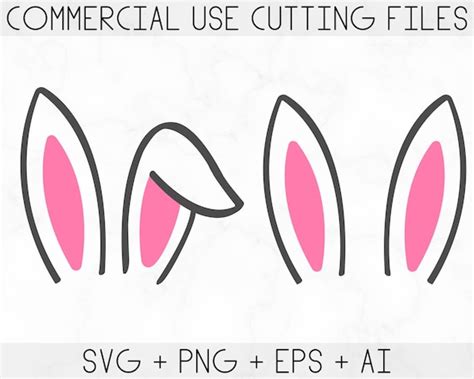 Bunny Ears Svg Easter Svg Easter Bunny Svg Bunny Svg Etsy