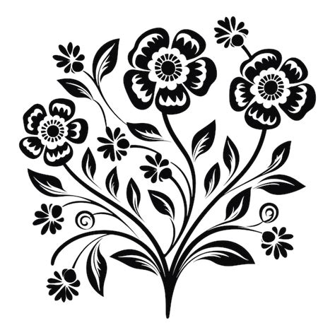 Premium Vector Floral Flower Silhouette Vector Illustration