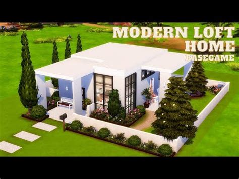 BASEGAME Modern Loft Home NoCC บานลอฟทโมเดรน The Sims 4 Stop