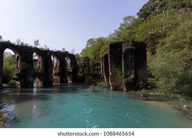 Roman Aqueduct Ancient Nikopolis That Starts Stock Photo