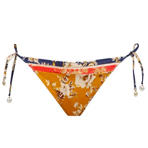 Watercult Patchwork Florals Bikini Hose mit seitlichen Bändern Summer