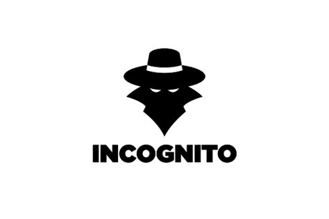 Incognito - Spy Silhouette Logo | Incognito, Graphic design logo, ? logo