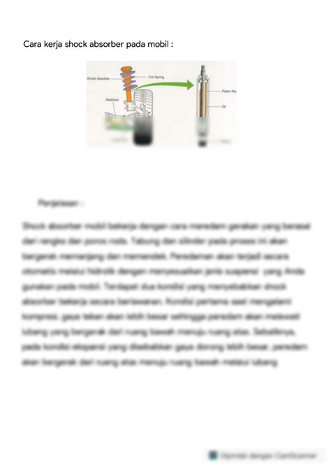 Solution Cara Kerja Shock Absorber Studypool